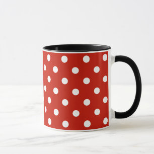 Nice Red Colour With White Polka Dots Mug