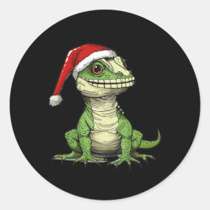 Nice Reptile Costume For Festive Lizards Lovers  Classic Round Sticker