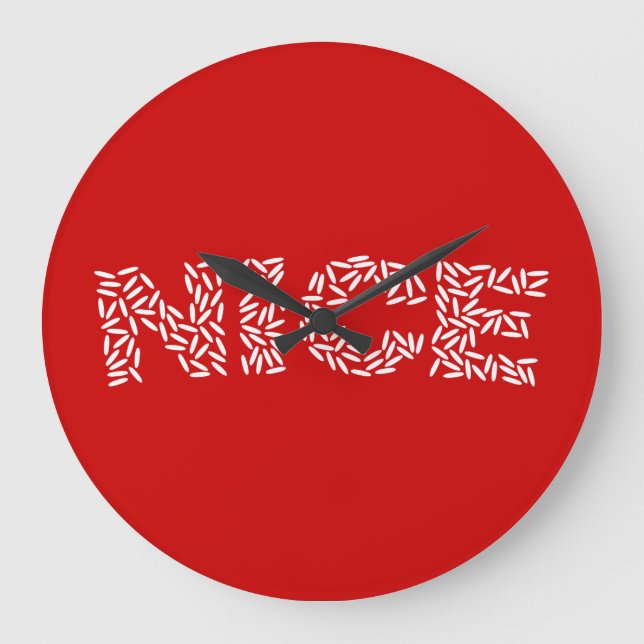 Nice Rice Large Clock (Front)