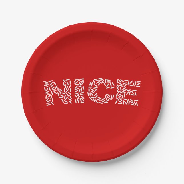 Nice Rice Paper Plate (Front)