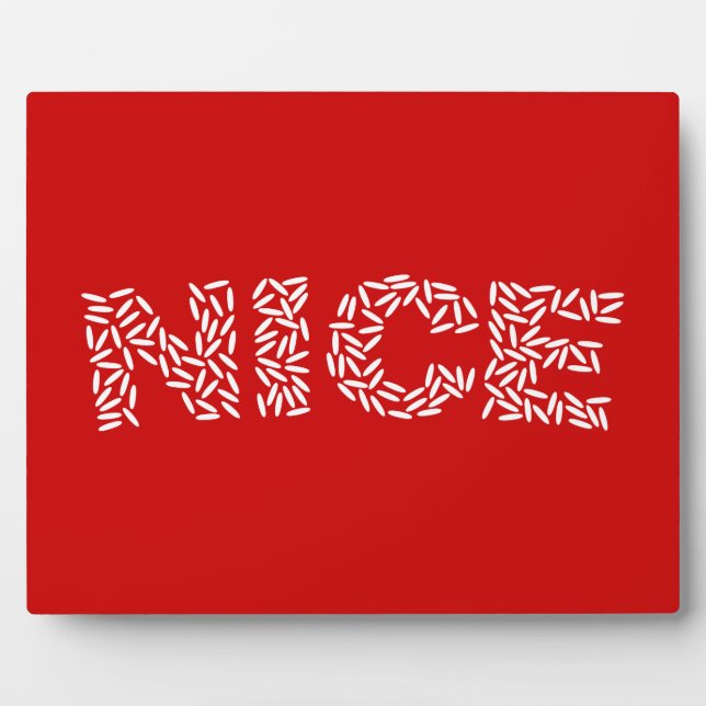 Nice Rice Plaque (Front)