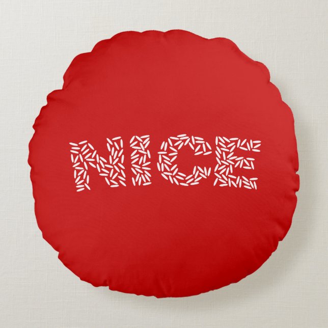 Nice Rice Round Cushion (Front)