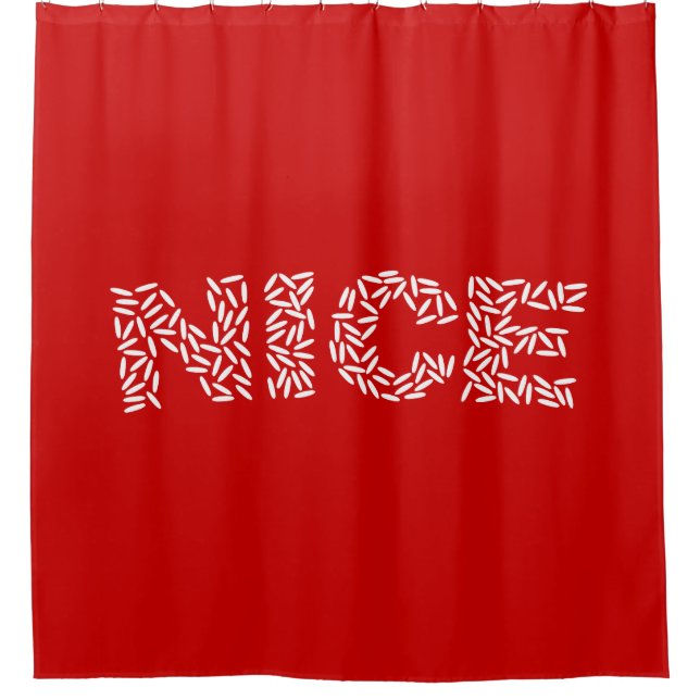 Nice Rice Shower Curtain (Front)