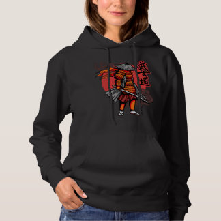 Nice Samurai Retro - Samurai Holding Katana Hoodie