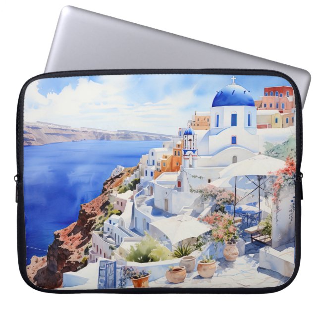 Nice Santorini Laptop Sleeve (Front)