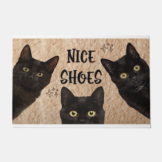 Nice Shoes Cat Lover, Welcome To House Doormat (Front)