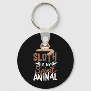 Nice Sloth Is My Spirit Animal Print Key Ring