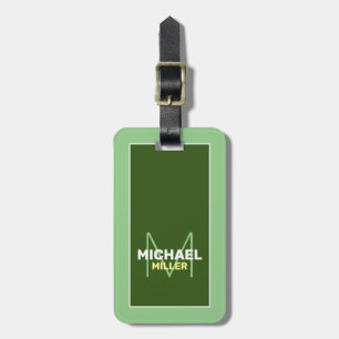 nice solid Green Luggage Tag