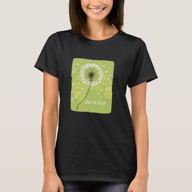 Nice Spring Colours with Dreamy Dandelion and Flyi T-Shirt (Front)