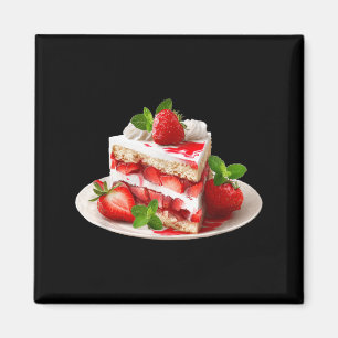 Nice Strawberry Cake for Sweets and Cakes Lovers Magnet