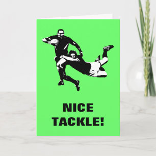 Nice tackle,Rugby Card
