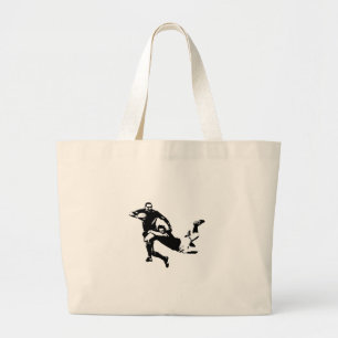 Nice tackle,Rugby Large Tote Bag