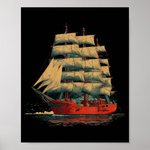 Nice Tall Sailing Ship Costume for Galleon Lovers Poster