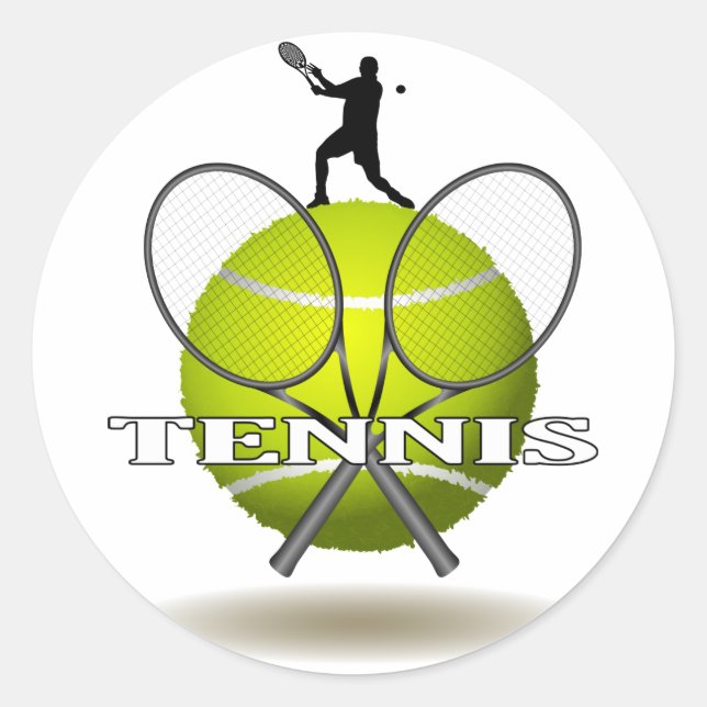 Nice Tennis Insignia Classic Round Sticker (Front)