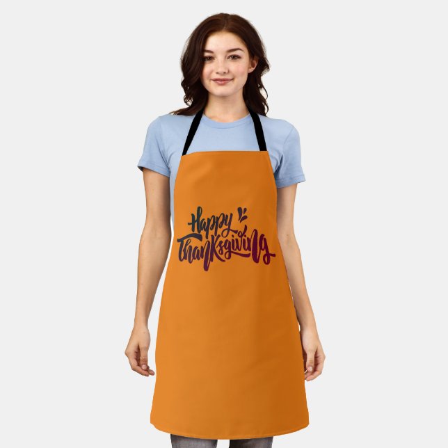 Nice Text Typography for Thanksgiving Apron (Worn)