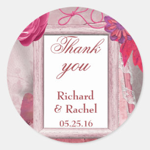 Nice Thank you Purple Classic Round Sticker