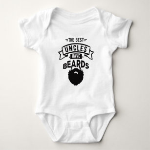 Nice The Best Uncles Have Beards Print Baby Bodysuit