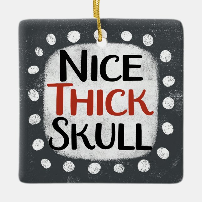 Nice Thick Skull Ornament (Front)