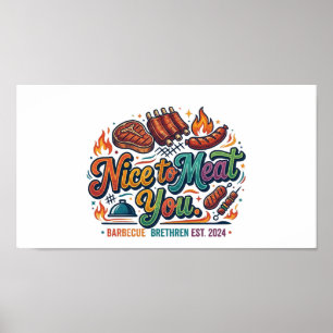 Nice to Meat You – Funny Food Pun T-Shirt Poster