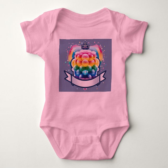 Nice to Meat You": Happy Birthday  Baby Bodysuit (Front)