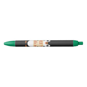 Nice to meet with me: Customizable penguin sign Black Ink Pen