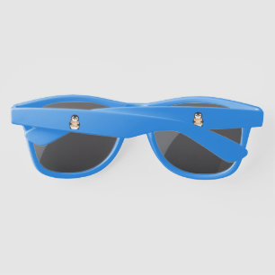 Nice to meet with me: Customizable penguin sign Sunglasses