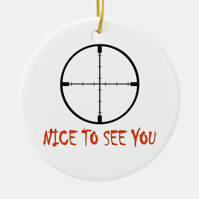 NICE TO SEE YOU CERAMIC TREE DECORATION (Front)