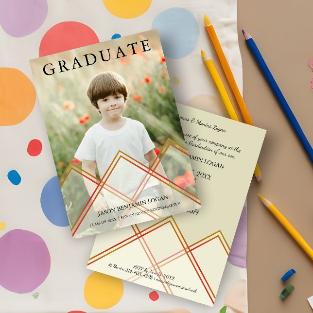 Nice Transparency Effect Pre K Graduation Photo Invitation (Nice Transparency Effect Pre K Graduation Photo Invitation Card.)
