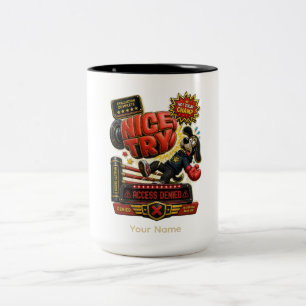 Nice Try Almost Personalised Funny Office Two-Tone Coffee Mug