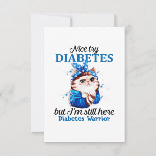 Nice try diabetes thank you card