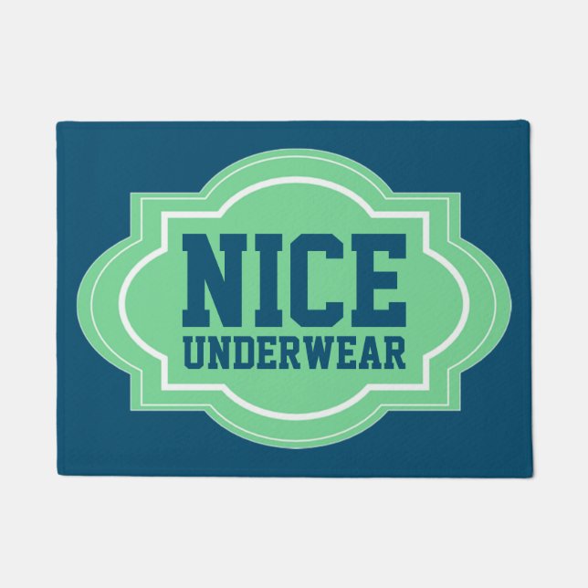 Nice Underwear Modern Cool Funny Doormat (Front)