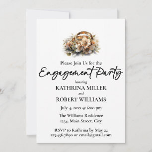 Nice Wedding Ring, Engagement Party Invitation
