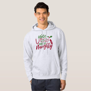 Nice With A Hint of Naughty - Funny Christmas Hoodie