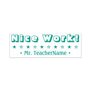 "Nice Work!" Teaching Assistant Rubber Stamp