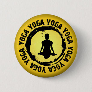 Nice Yoga Seal 6 Cm Round Badge