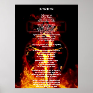 NICENE CREED CATHOLIC CRUCIFIXION HOLY TRINITY POSTER