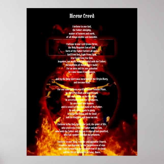 NICENE CREED CATHOLIC CRUCIFIXION HOLY TRINITY POSTER (Front)