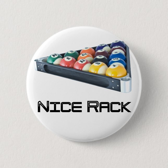 NiceRack Black 6 Cm Round Badge (Front)