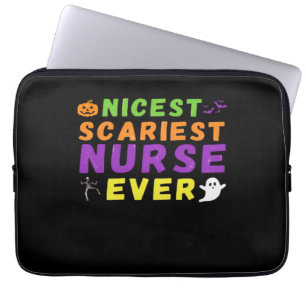Nicest scariest Nurse ever funny Halloween Classic Laptop Sleeve