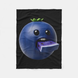 Niche Fruits Funny Blueberry Meme Brainrot Surreal Fleece Blanket