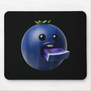 Niche Fruits Funny Blueberry Meme Brainrot Surreal Mouse Pad