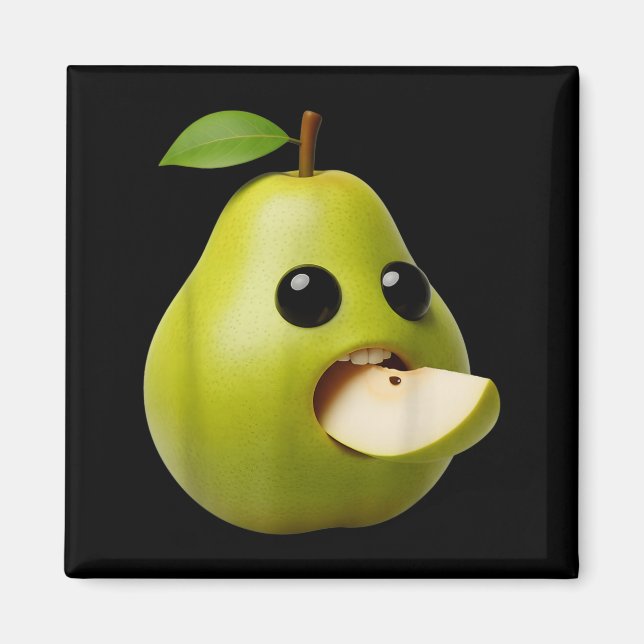 Niche Fruits Funny Pear Meme Brainrot Surreal  Magnet (Front)