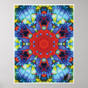 Niche Kinetic Collage Kaleidoscope Poster