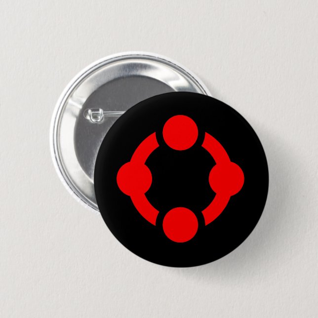 Niche Pride Flag (Black) 6 Cm Round Badge (Front & Back)