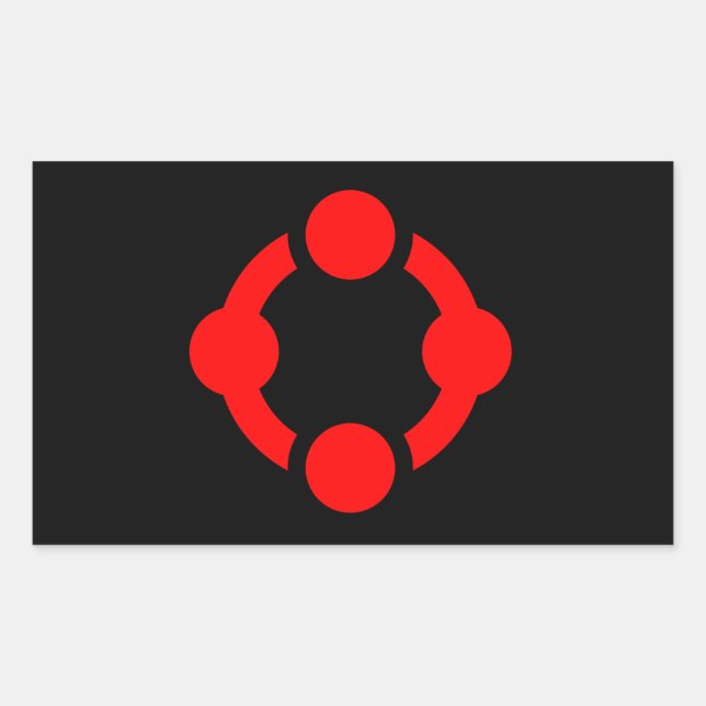 Niche Pride Flag (Black) Rectangular Sticker (Front)