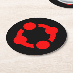 Niche Pride Flag (Black) Round Paper Coaster