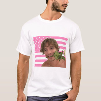 Nicholas chavez with rose pink american flag T-Shirt