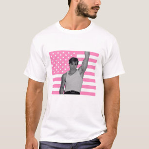 Nicholas chavez with rose pink american flag T-Shirt