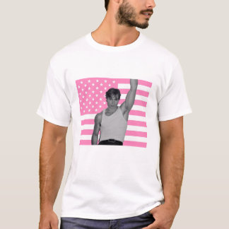 Nicholas chavez with rose pink american flag T-Shirt