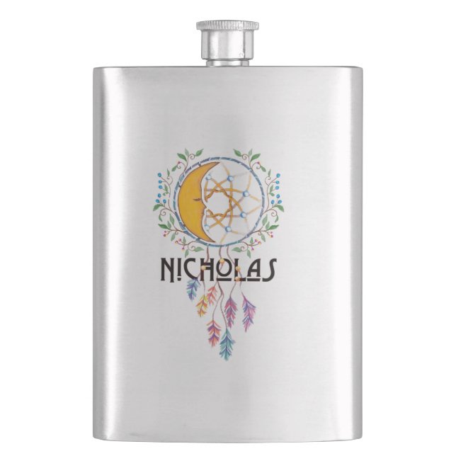 Nicholas Dreamcatcher Hip Flask (Front)